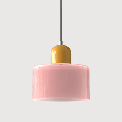 Bauhaus Pendelleuchte Farbglas – Moderne Hängelampe Buntglas