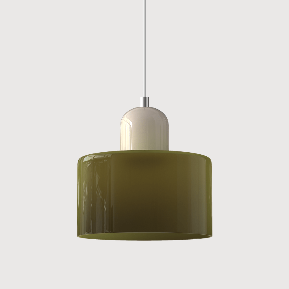 Bauhaus Pendelleuchte Farbglas – Moderne Hängelampe Buntglas
