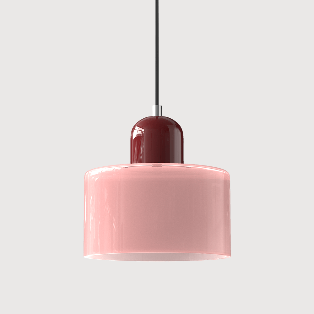 Bauhaus Pendelleuchte Farbglas – Moderne Hängelampe Buntglas