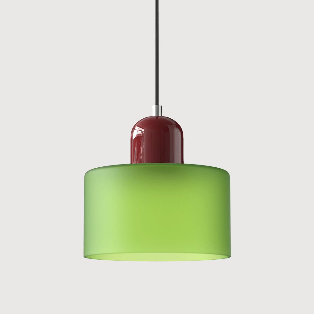 Bauhaus Pendelleuchte Farbglas – Moderne Hängelampe Buntglas