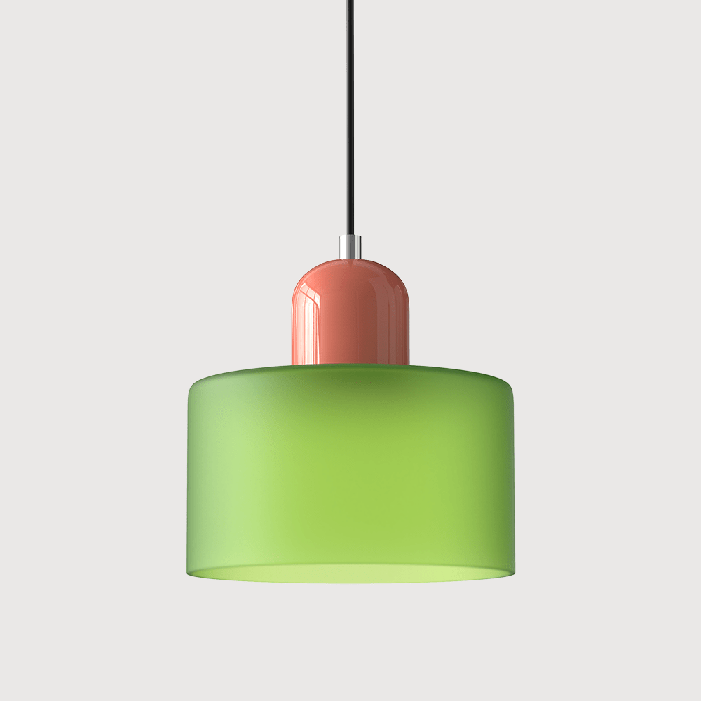 Bauhaus Pendelleuchte Farbglas – Moderne Hängelampe Buntglas