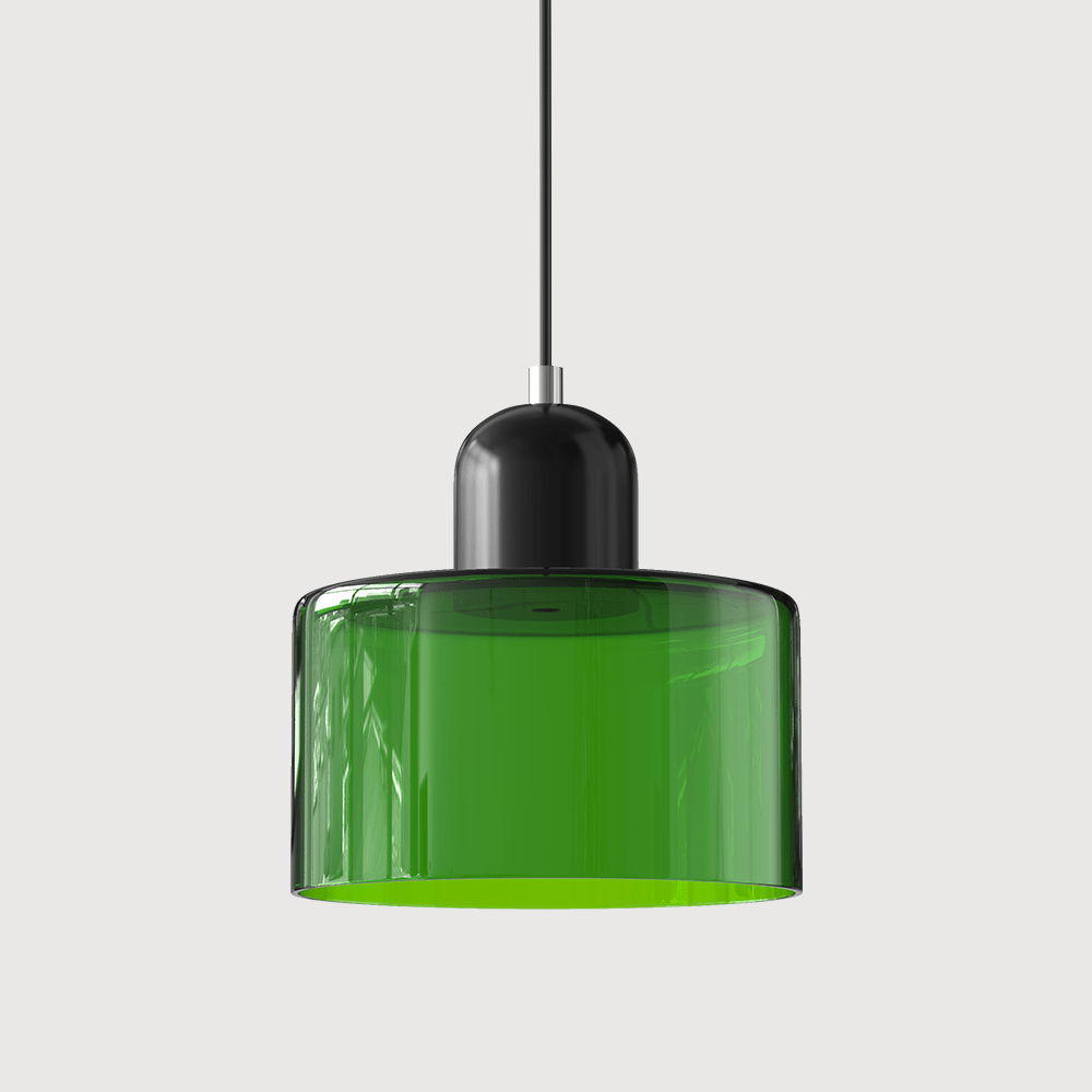Bauhaus Pendelleuchte Farbglas – Moderne Hängelampe Buntglas