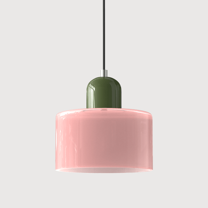 Bauhaus Pendelleuchte Farbglas – Moderne Hängelampe Buntglas