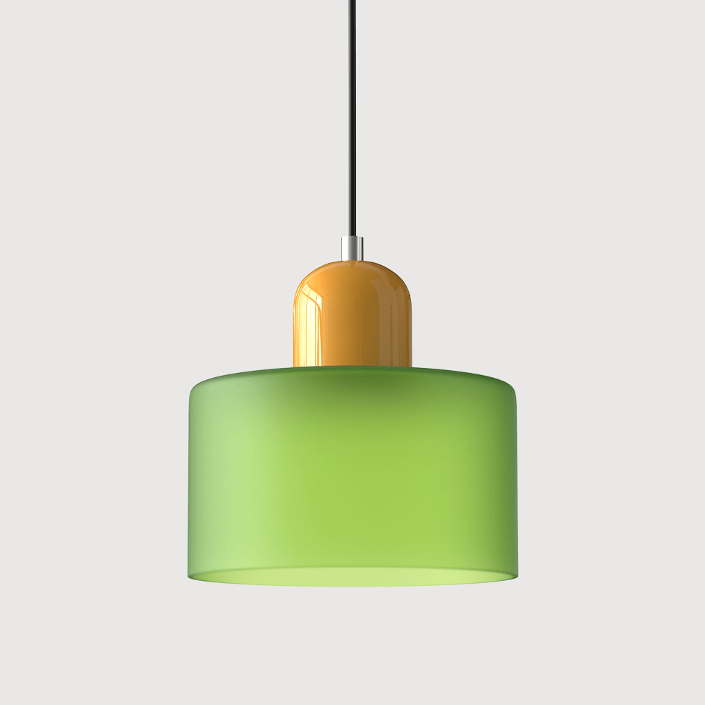 Bauhaus Pendelleuchte Farbglas – Moderne Hängelampe Buntglas