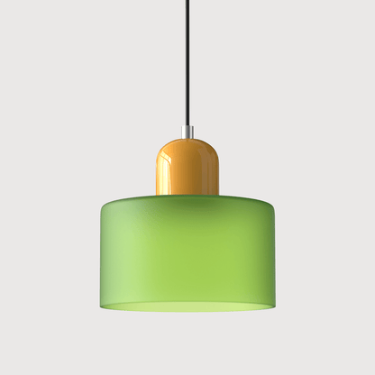 Bauhaus Pendelleuchte Farbglas – Moderne Hängelampe Buntglas