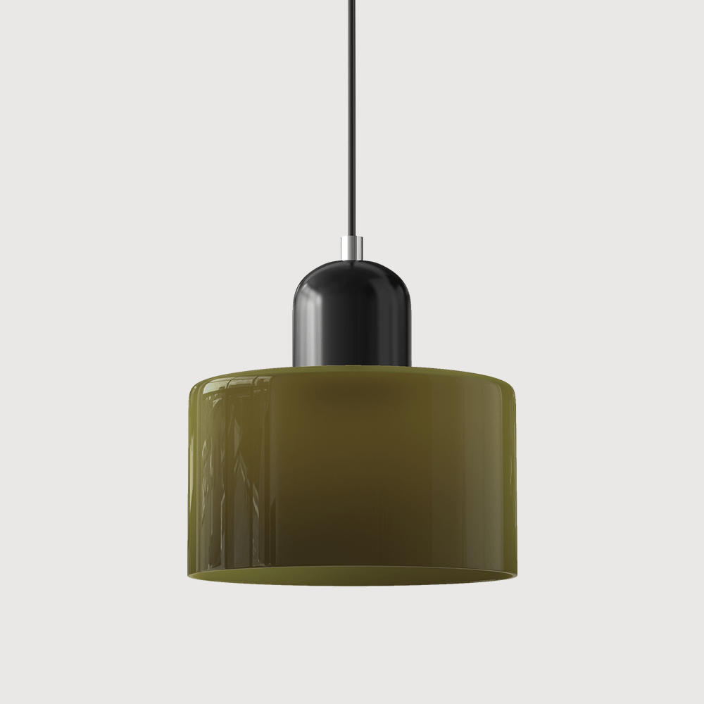 Bauhaus Pendelleuchte Farbglas – Moderne Hängelampe Buntglas