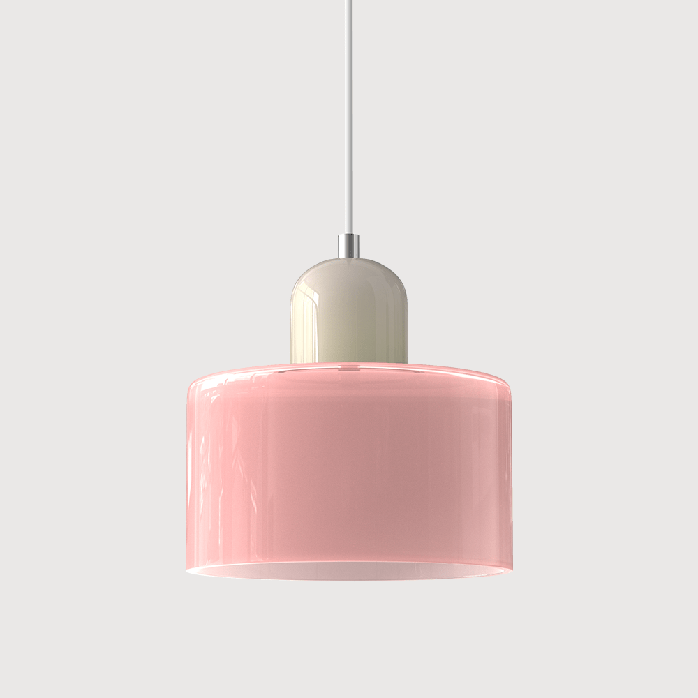 Bauhaus Pendelleuchte Farbglas – Moderne Hängelampe Buntglas