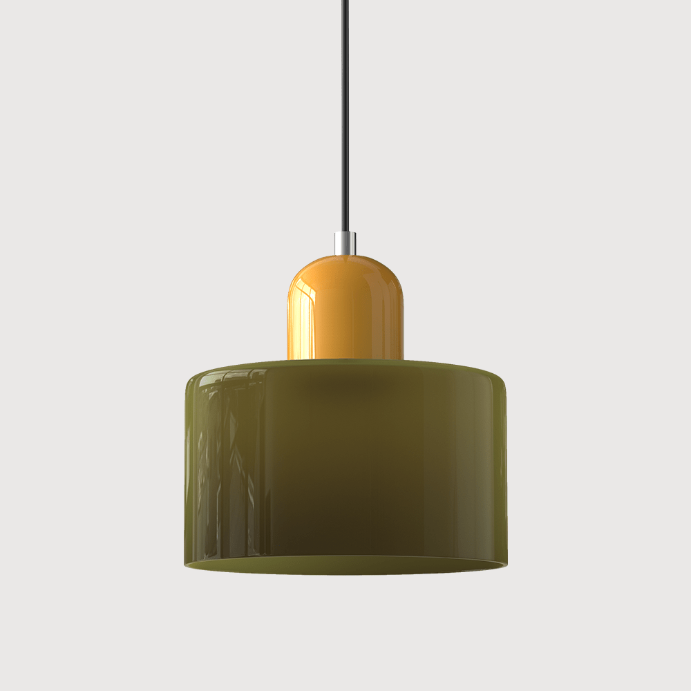 Bauhaus Pendelleuchte Farbglas – Moderne Hängelampe Buntglas