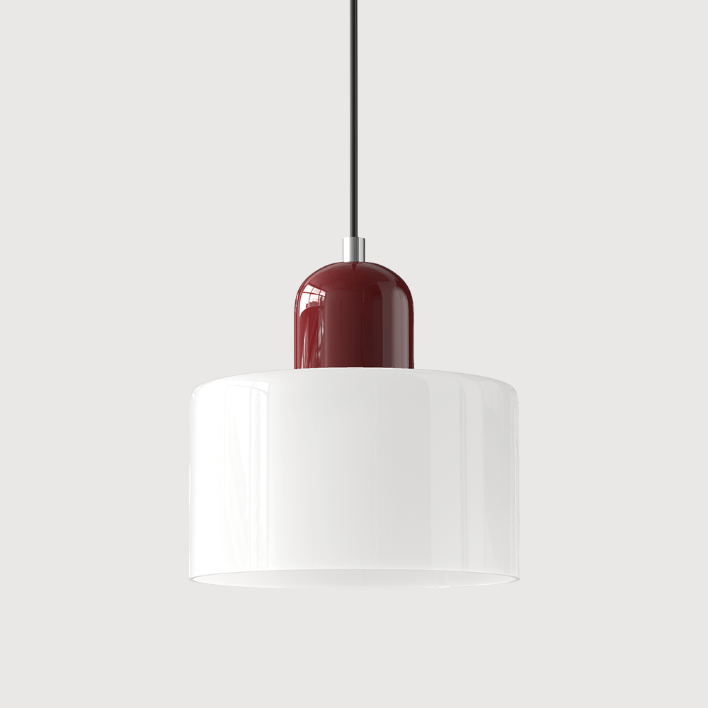 Bauhaus Pendelleuchte Farbglas – Moderne Hängelampe Buntglas