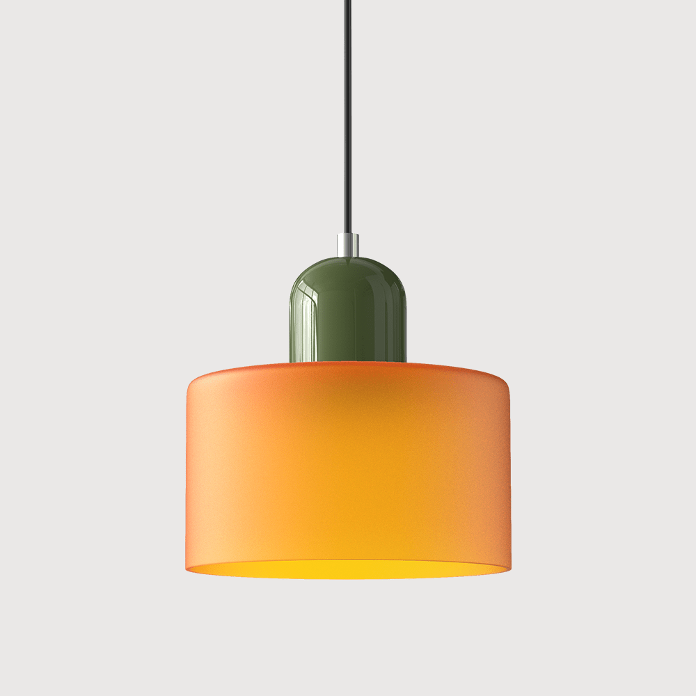 Bauhaus Pendelleuchte Farbglas – Moderne Hängelampe Buntglas