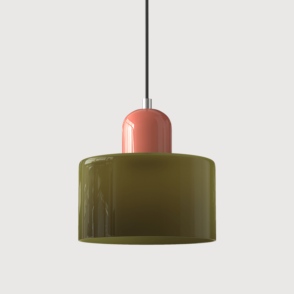 Bauhaus Pendelleuchte Farbglas – Moderne Hängelampe Buntglas