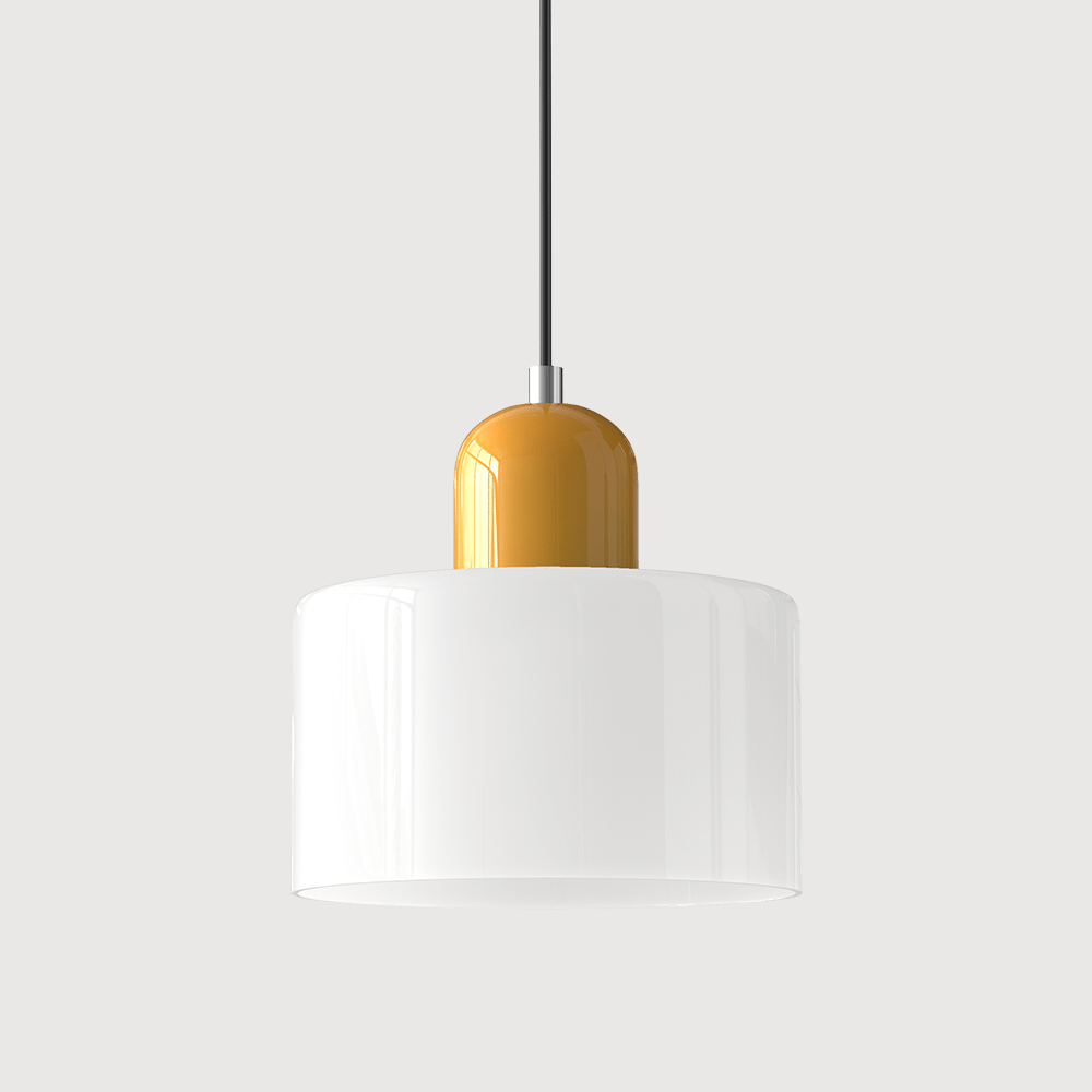 Bauhaus Pendelleuchte Farbglas – Moderne Hängelampe Buntglas