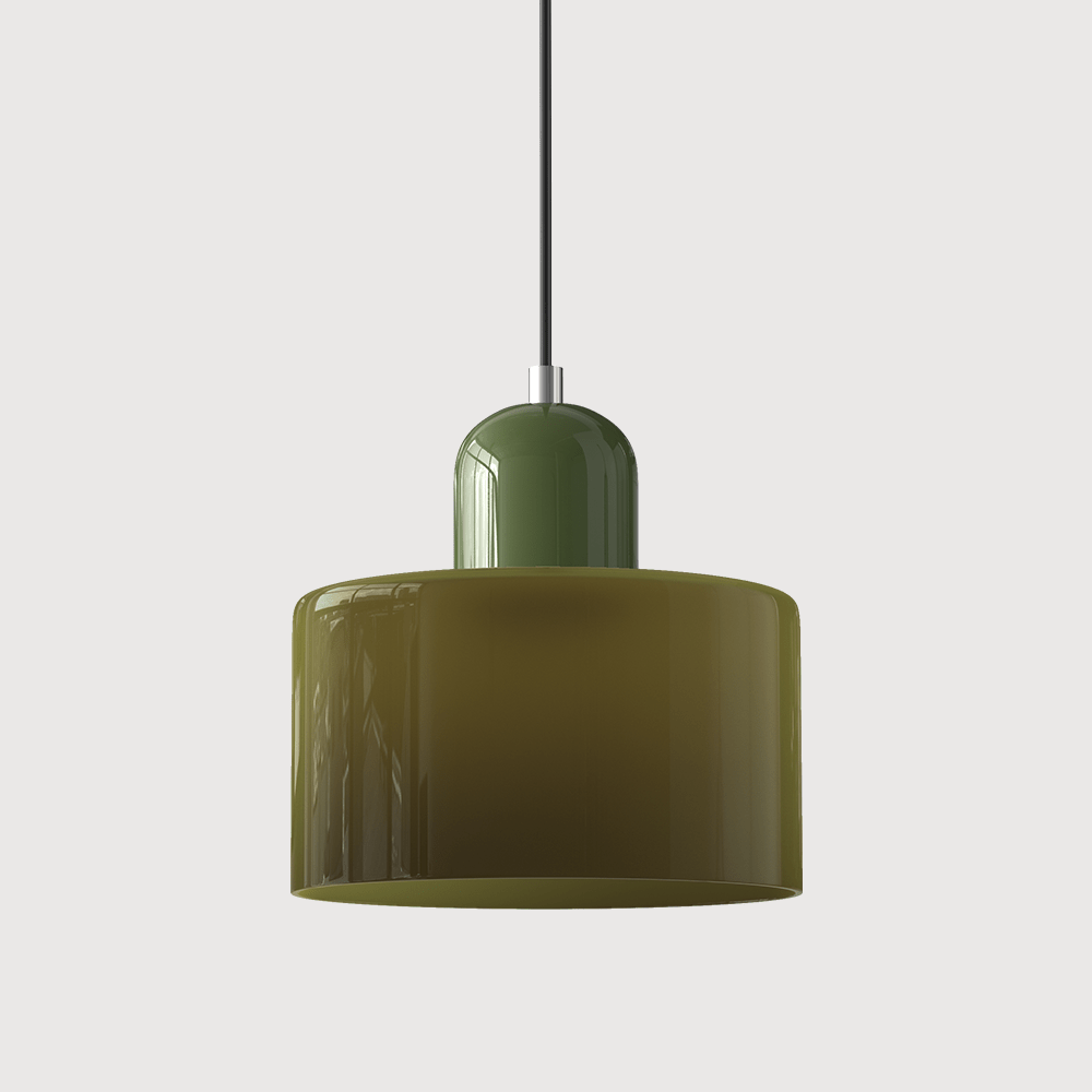 Bauhaus Pendelleuchte Farbglas – Moderne Hängelampe Buntglas
