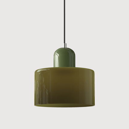 Bauhaus Pendelleuchte Farbglas – Moderne Hängelampe Buntglas