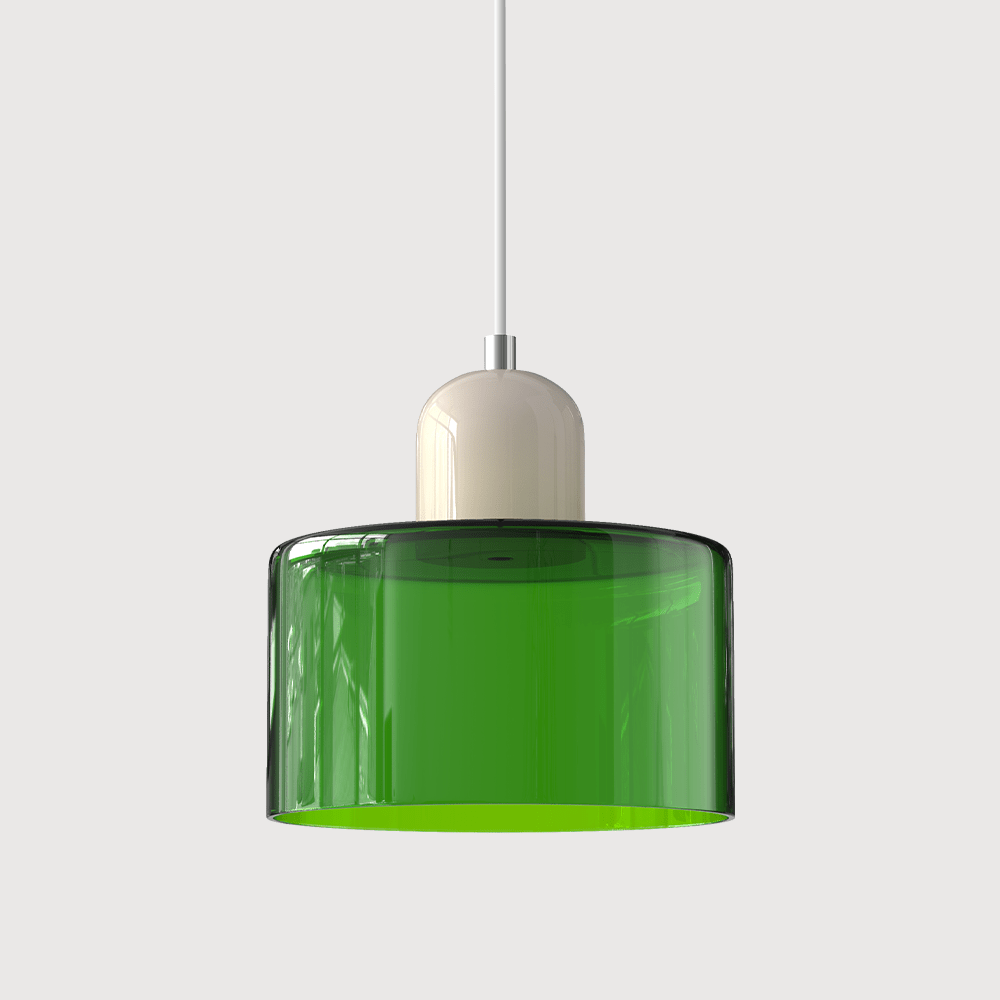 Bauhaus Pendelleuchte Farbglas – Moderne Hängelampe Buntglas