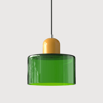 Bauhaus Pendelleuchte Farbglas – Moderne Hängelampe Buntglas