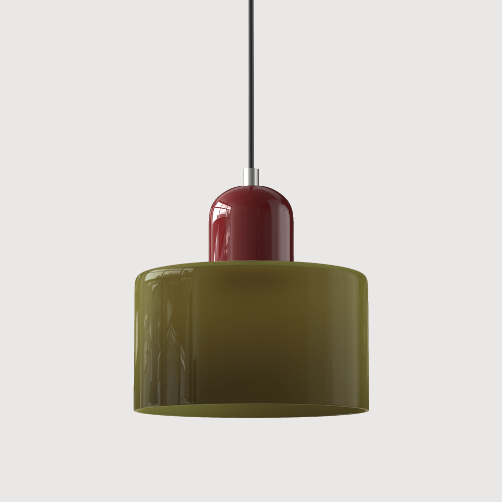 Bauhaus Pendelleuchte Farbglas – Moderne Hängelampe Buntglas