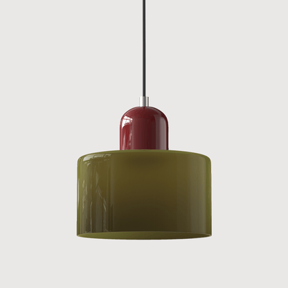 Bauhaus Pendelleuchte Farbglas – Moderne Hängelampe Buntglas