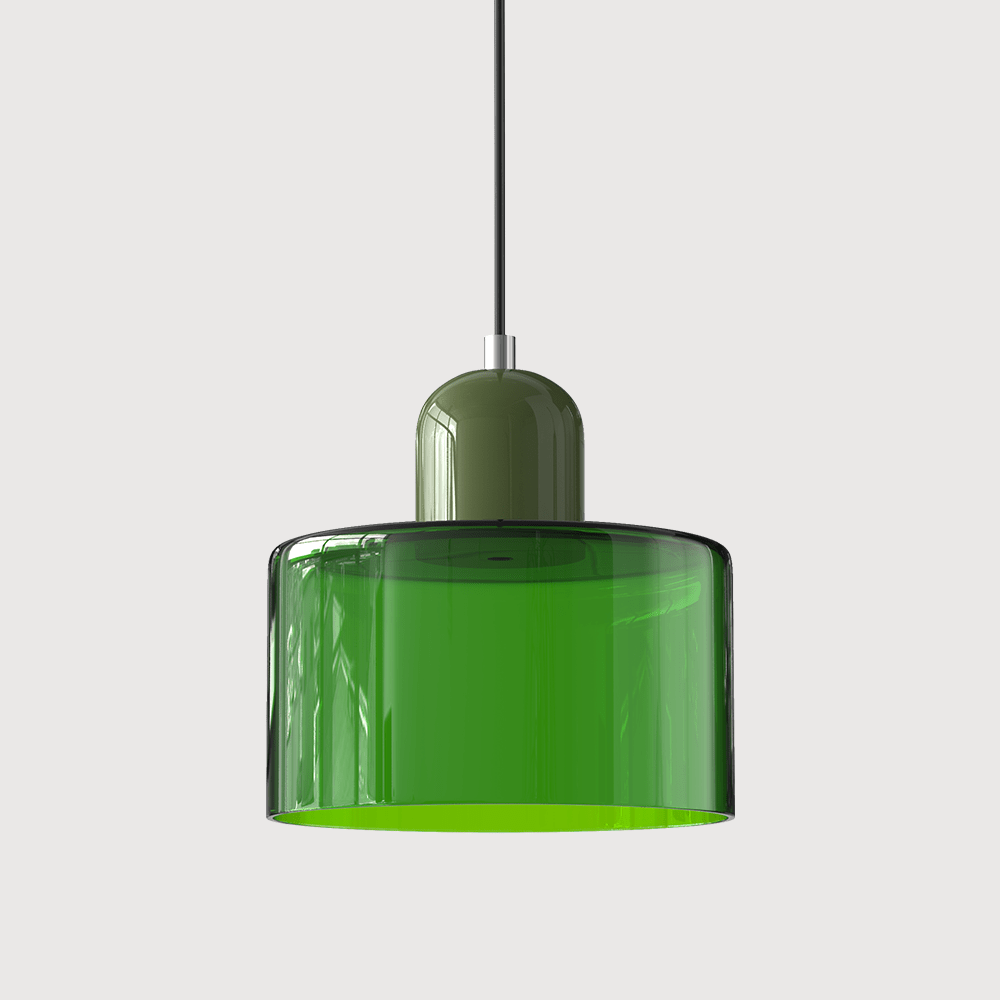 Bauhaus Pendelleuchte Farbglas – Moderne Hängelampe Buntglas