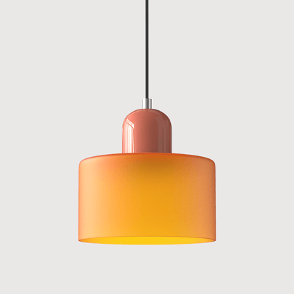 Bauhaus Pendelleuchte Farbglas – Moderne Hängelampe Buntglas