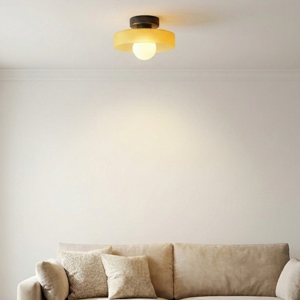 Bauhaus Deckenleuchte Glas Rund – Moderne Deckenlampe