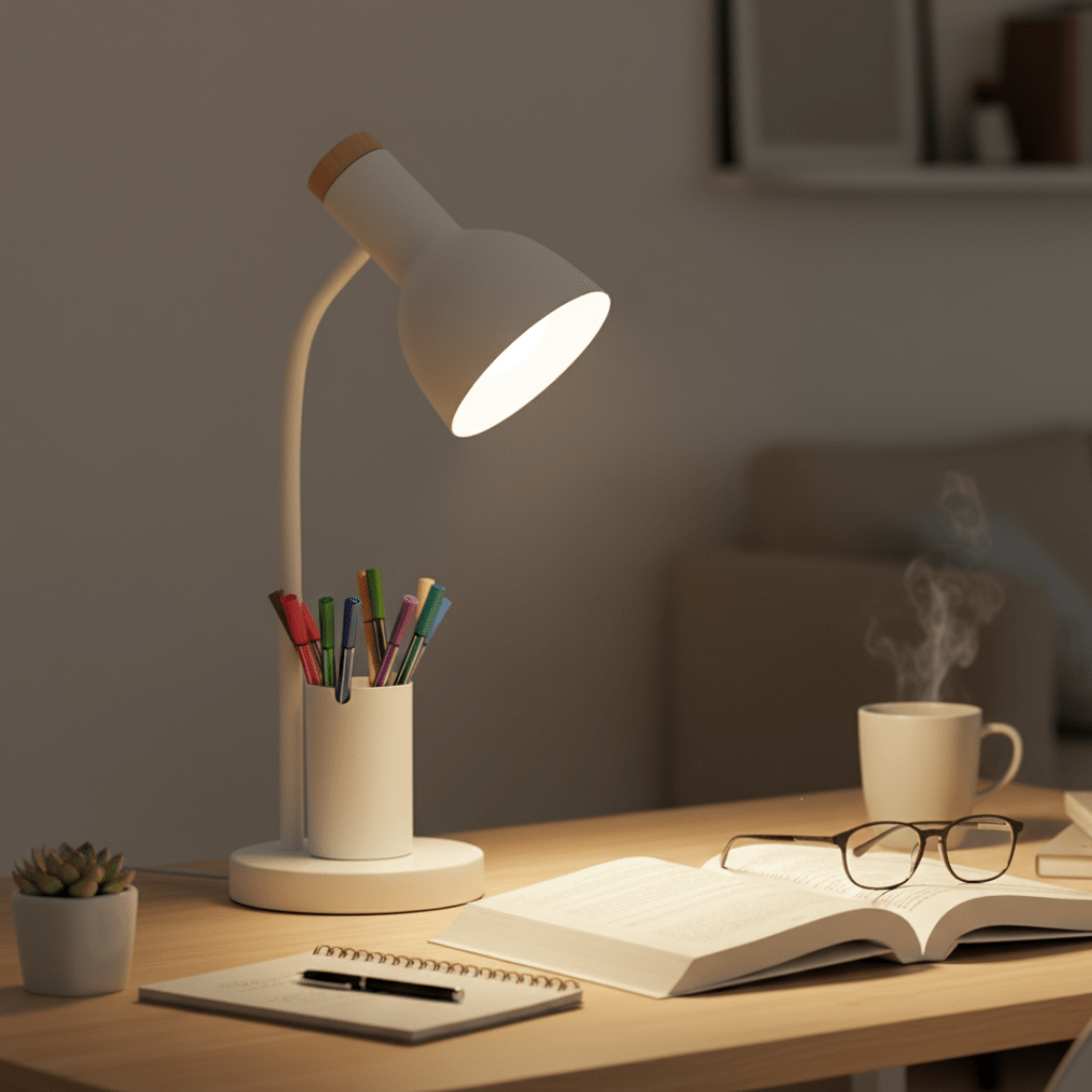 LED Schreibtischleuchte mit Stiftehalter Büro