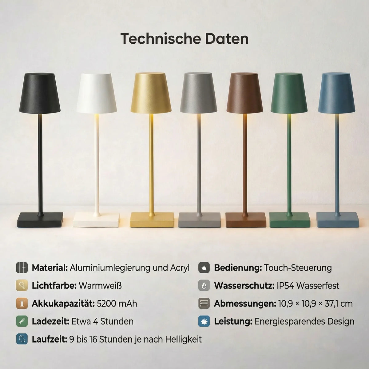 Kabellose Tischlampe | TischLicht