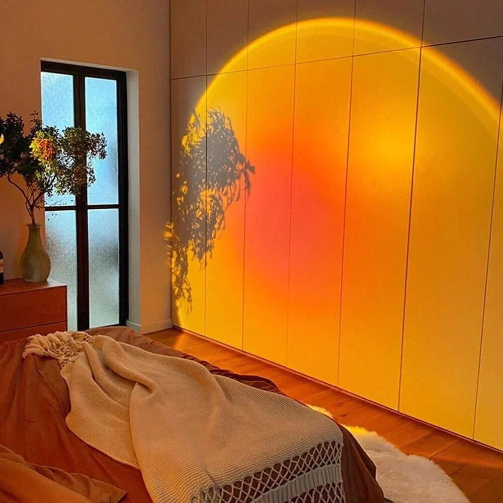 LED Sunset Lampe Projektor – Sonnenuntergangsleuchte Schlafzimmer & Wohnzimmer