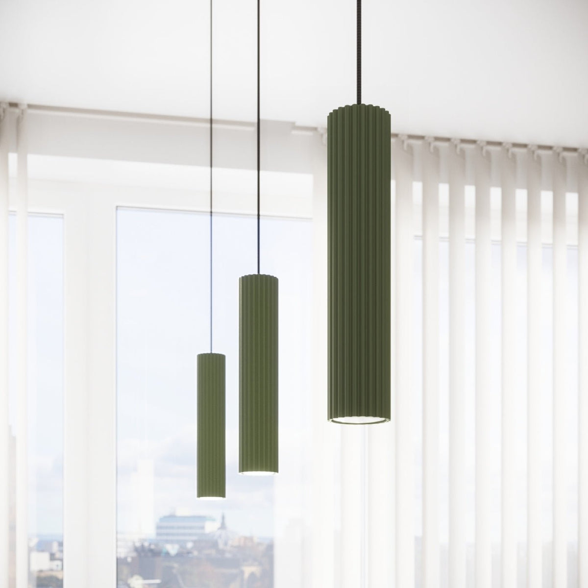 Schlanke Pendelleuchte aus Aluminium (GU10)