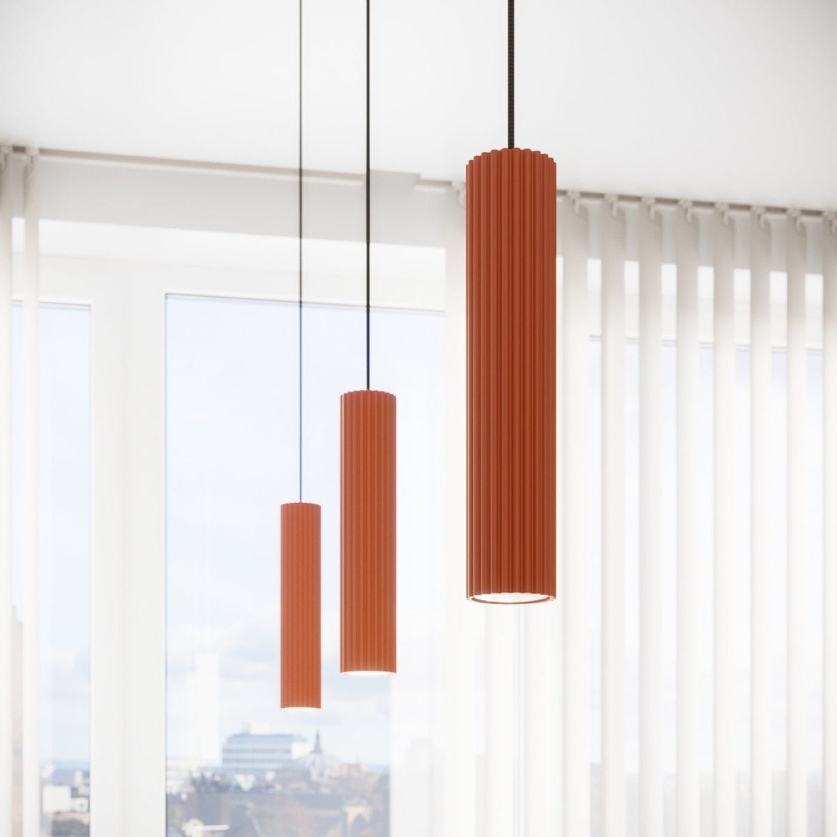 Schlanke Pendelleuchte aus Aluminium (GU10)