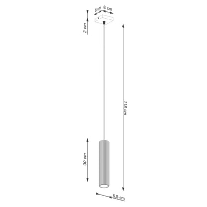 Schlanke Pendelleuchte aus Aluminium (GU10)